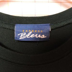 EXPRESS BLEUS women's top  no size tag  dark green